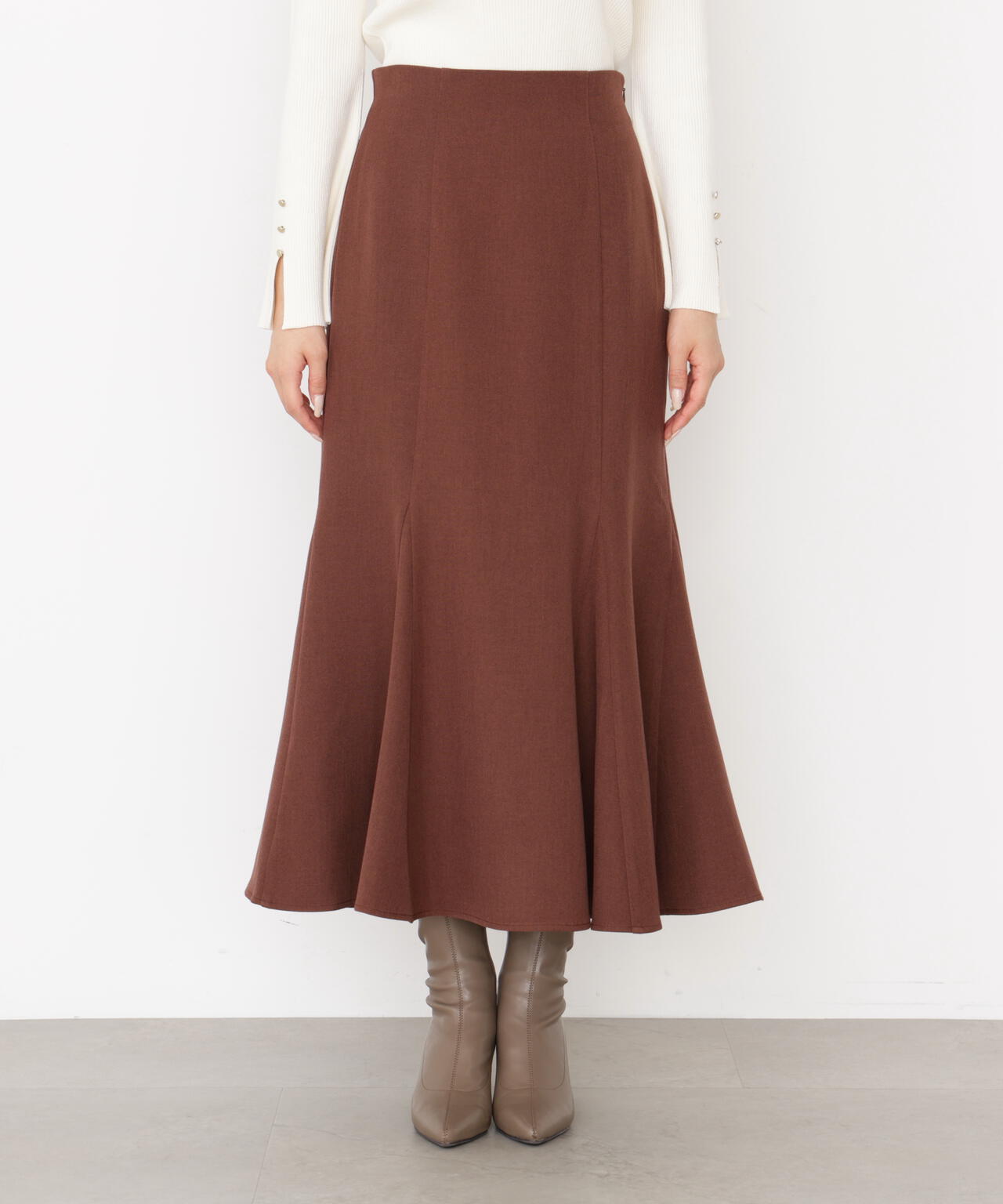 <ウォッシャブル>ハイウエストマーメイドスカート