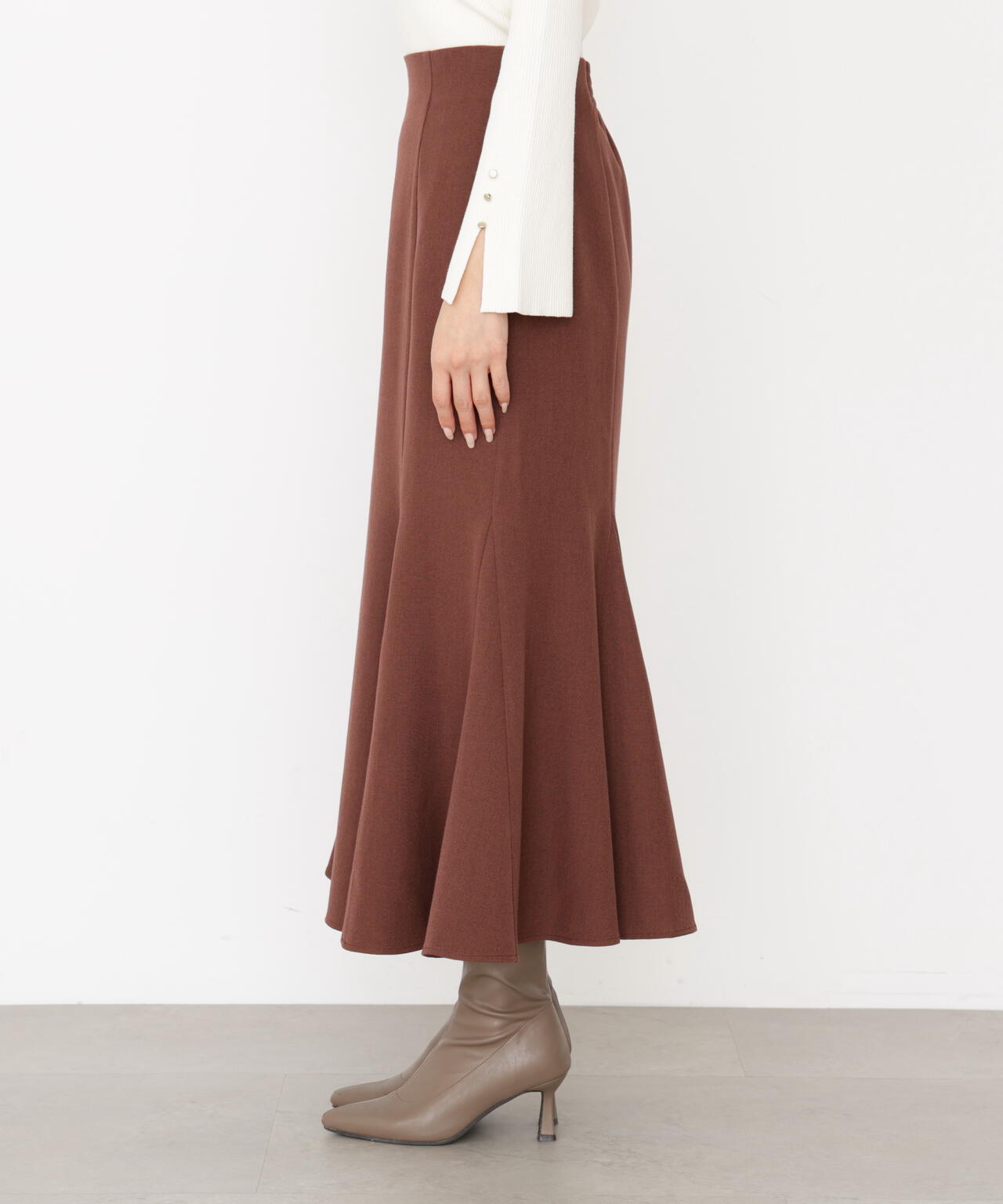 <ウォッシャブル>ハイウエストマーメイドスカート