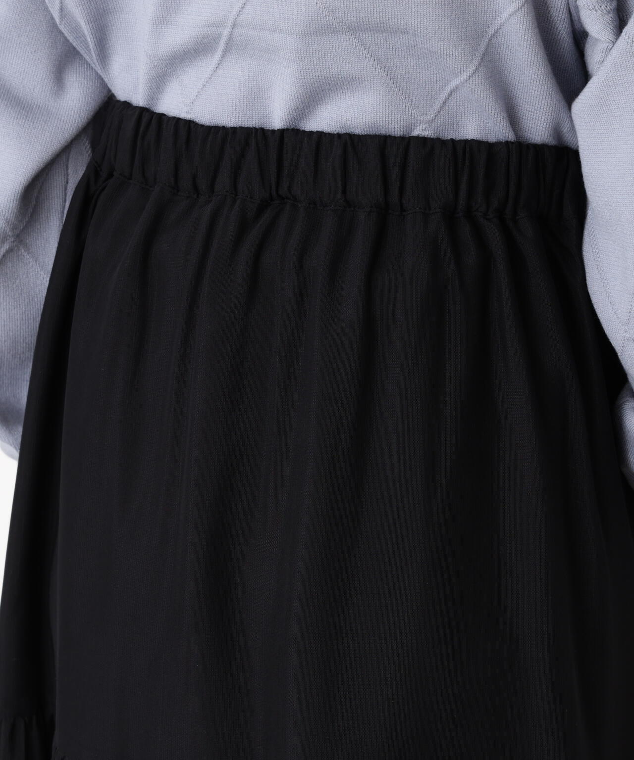 チュールティアードスカート