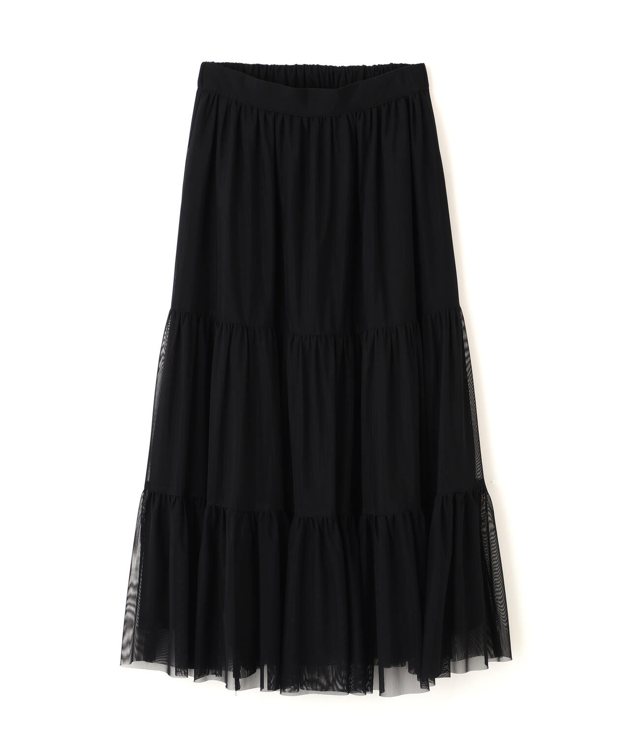 チュールティアードスカート