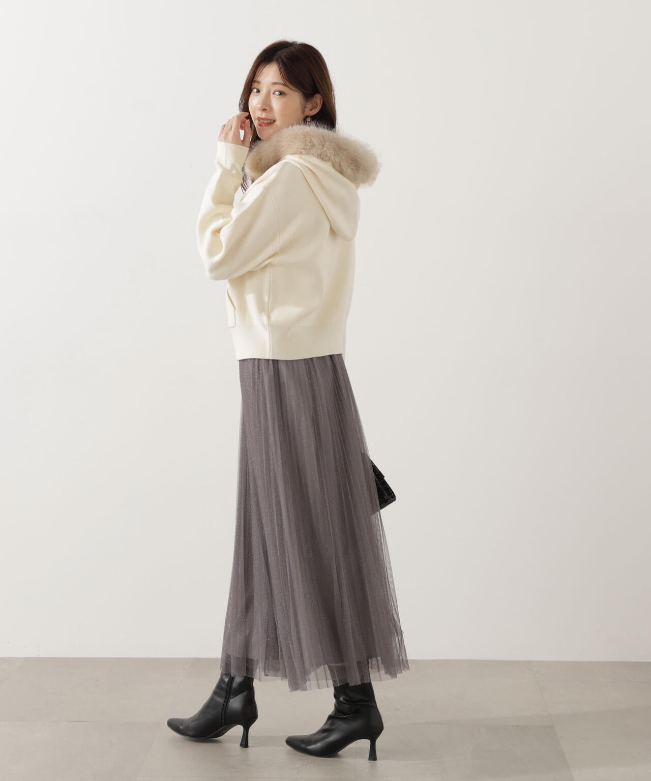 《EDIT COLOGNE》ラメプリーツスカート