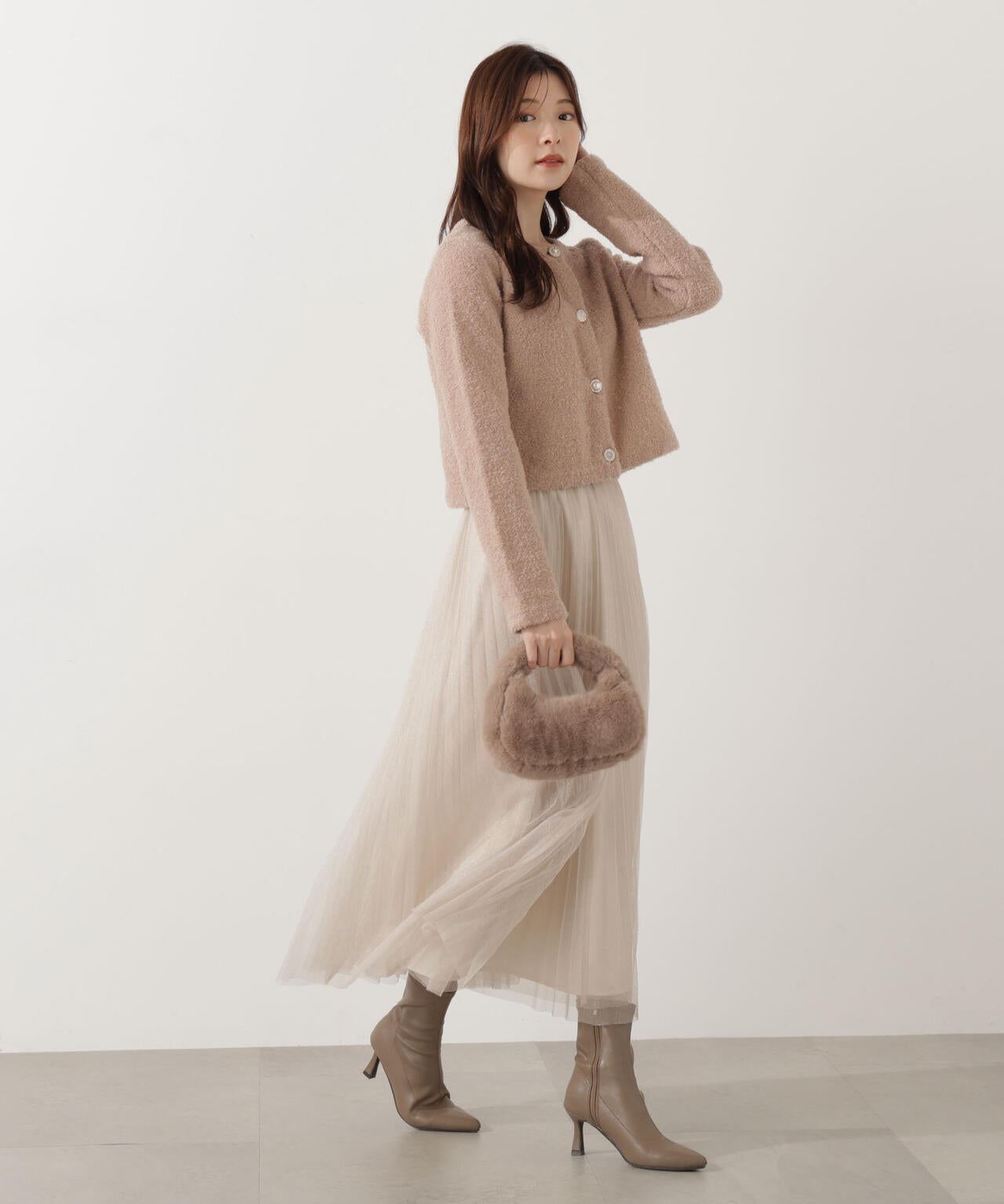 《EDIT COLOGNE》ラメプリーツスカート