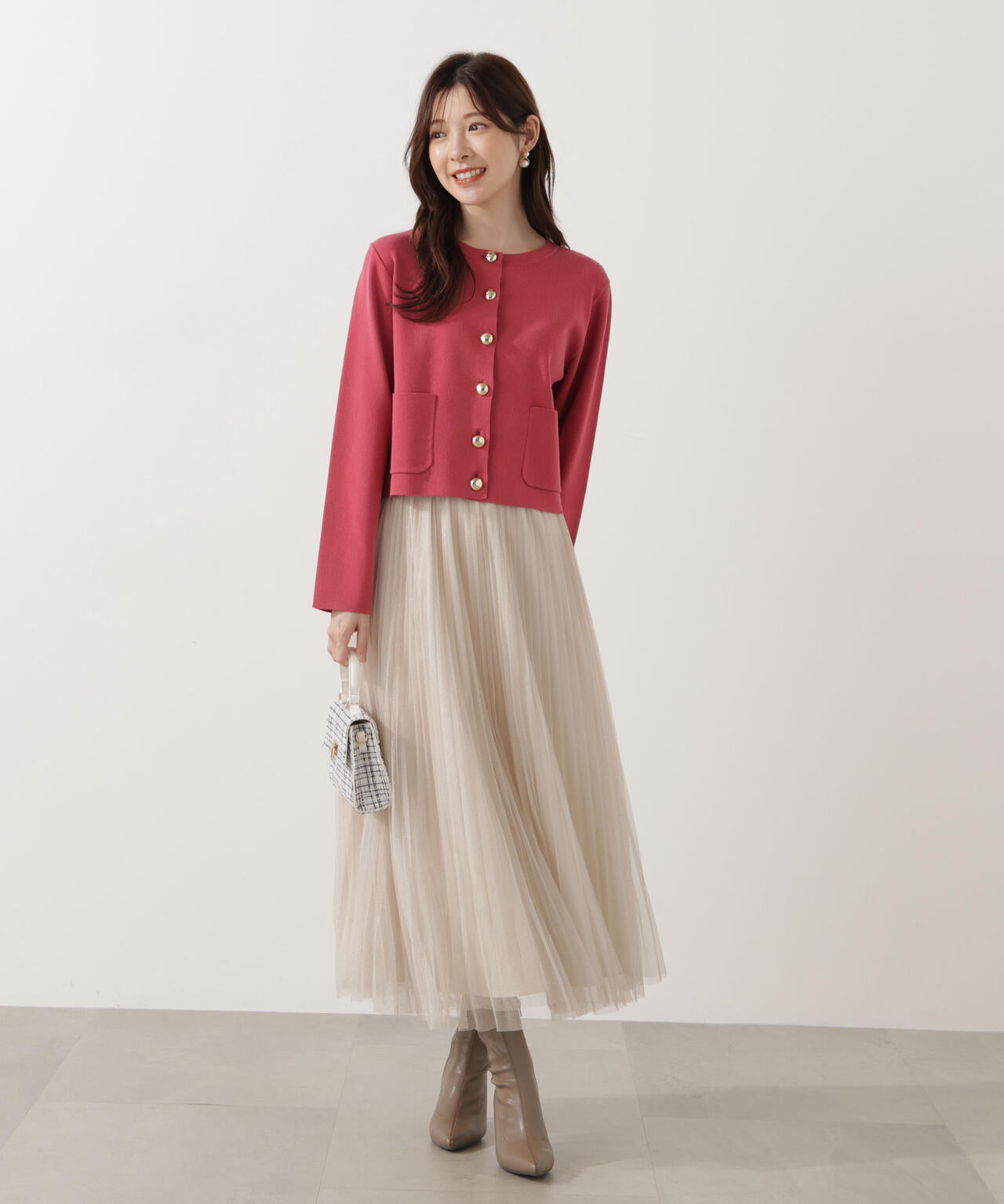 《EDIT COLOGNE》ラメプリーツスカート