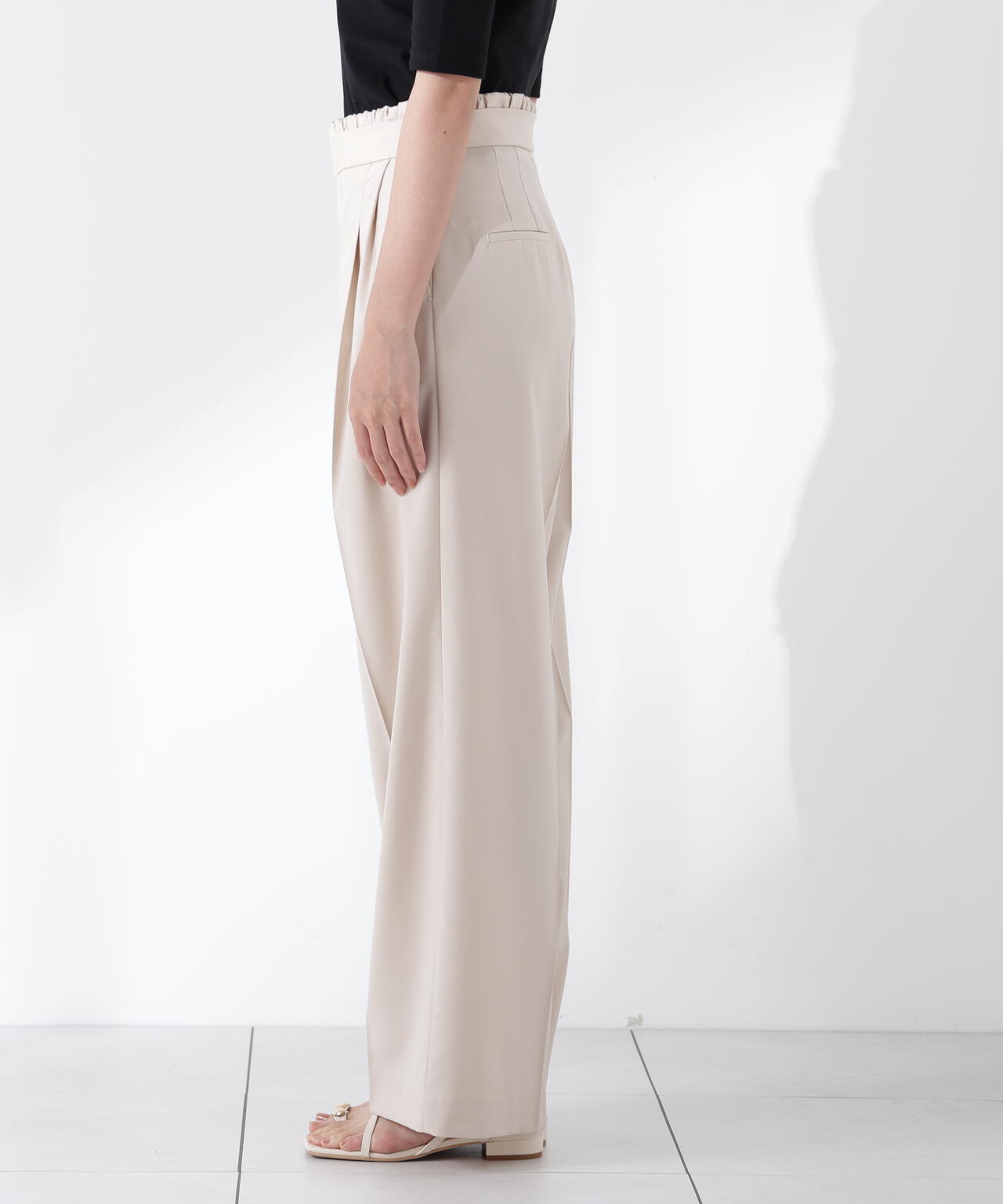 レイヤード風イージーパンツ