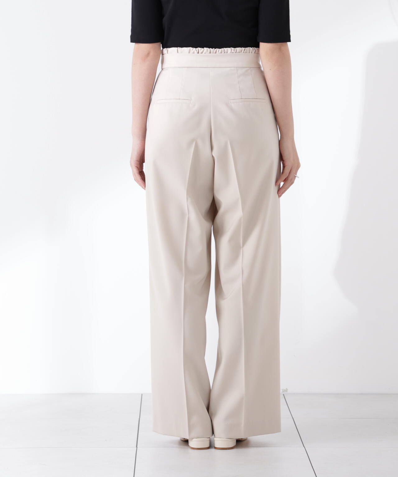 レイヤード風イージーパンツ