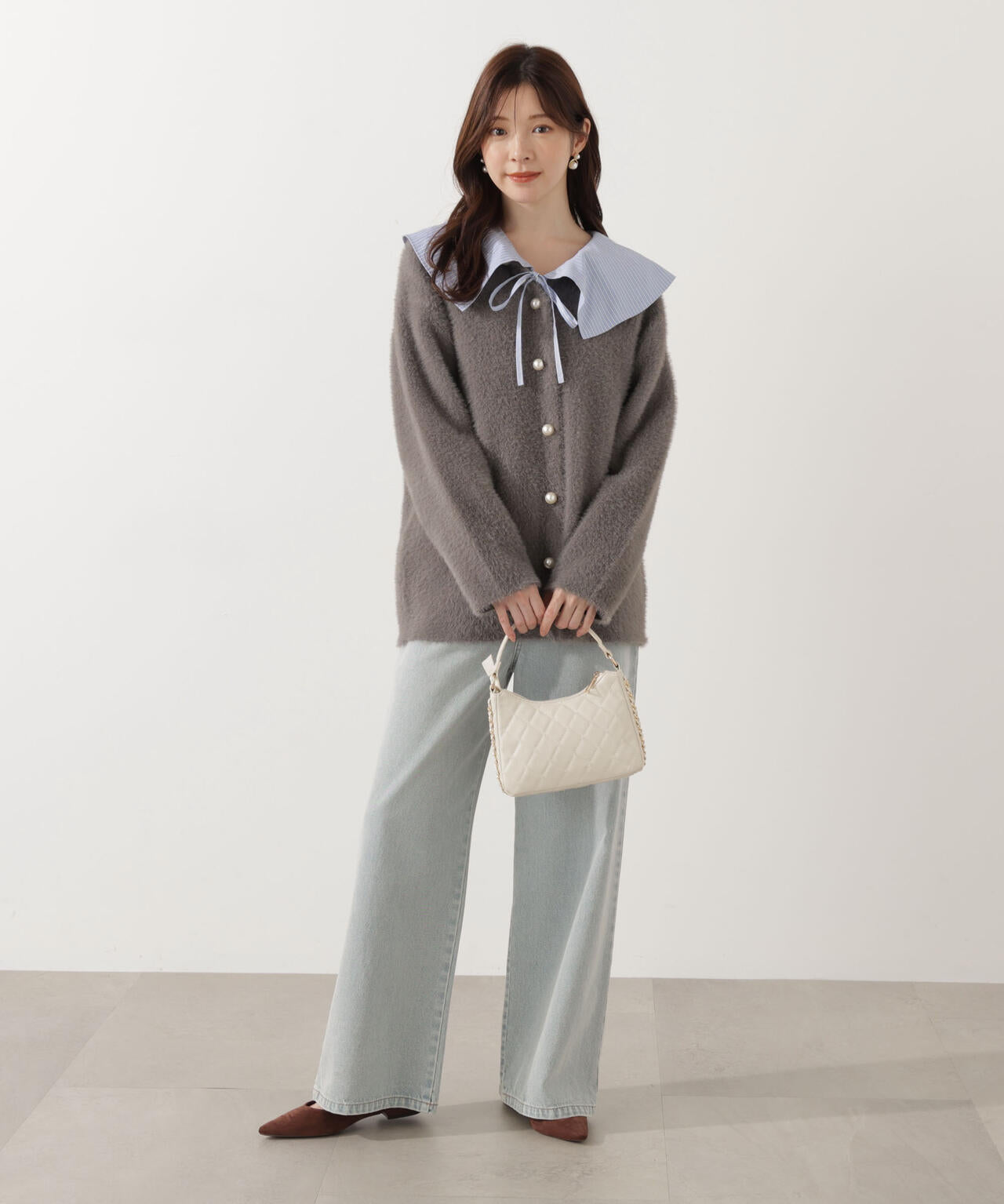 【加藤栞さん着用】ワイドデニムパンツ