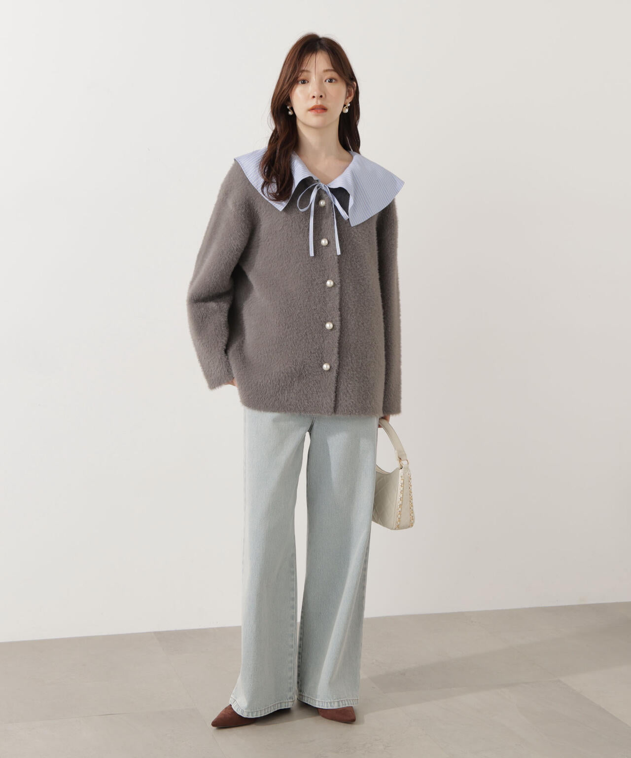 【加藤栞さん着用】ワイドデニムパンツ