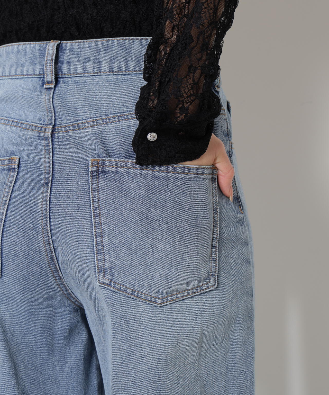 【加藤栞さん着用】ワイドデニムパンツ