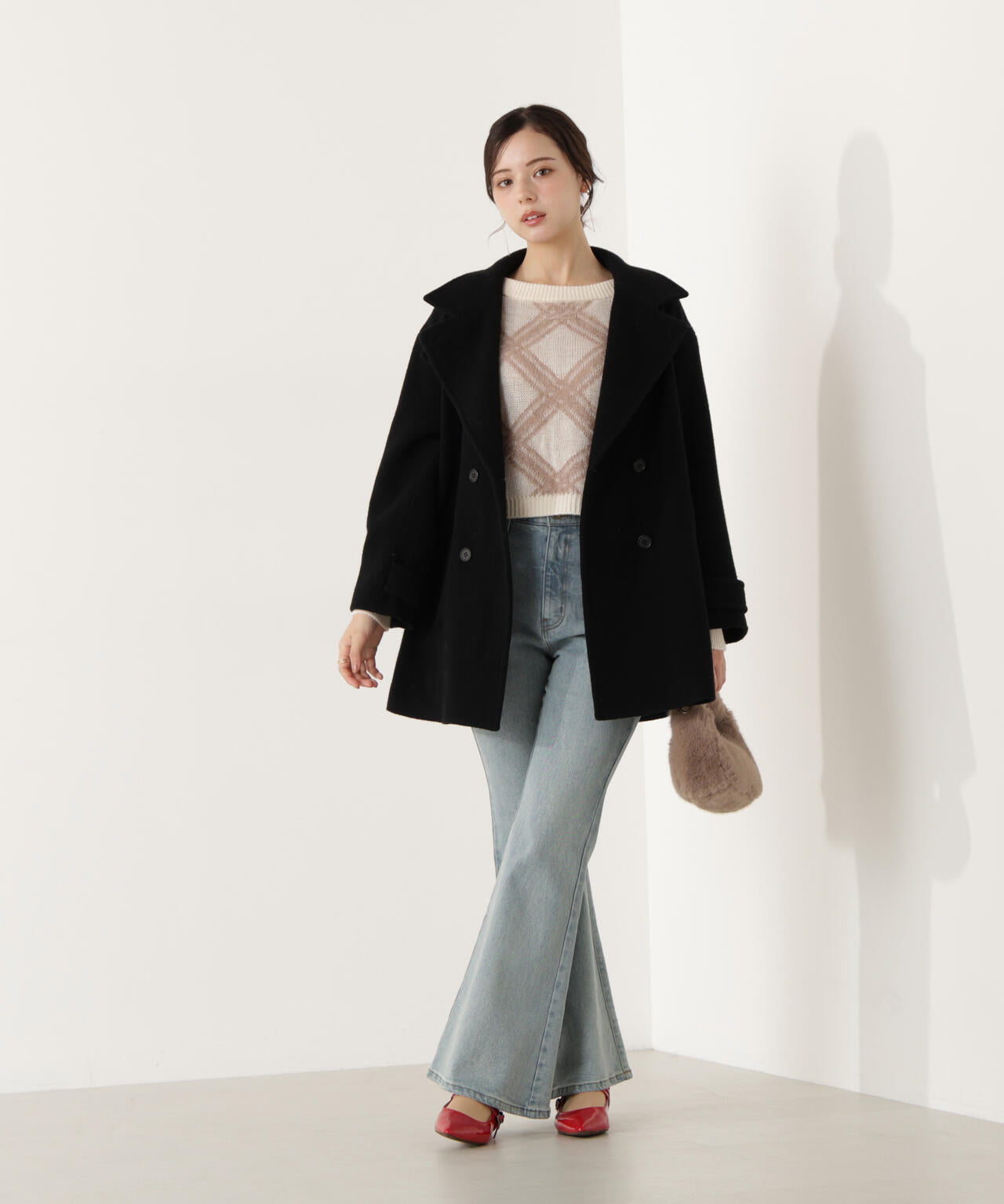 【青島心さん着用】【松川星さん着用】フレアデニムパンツ