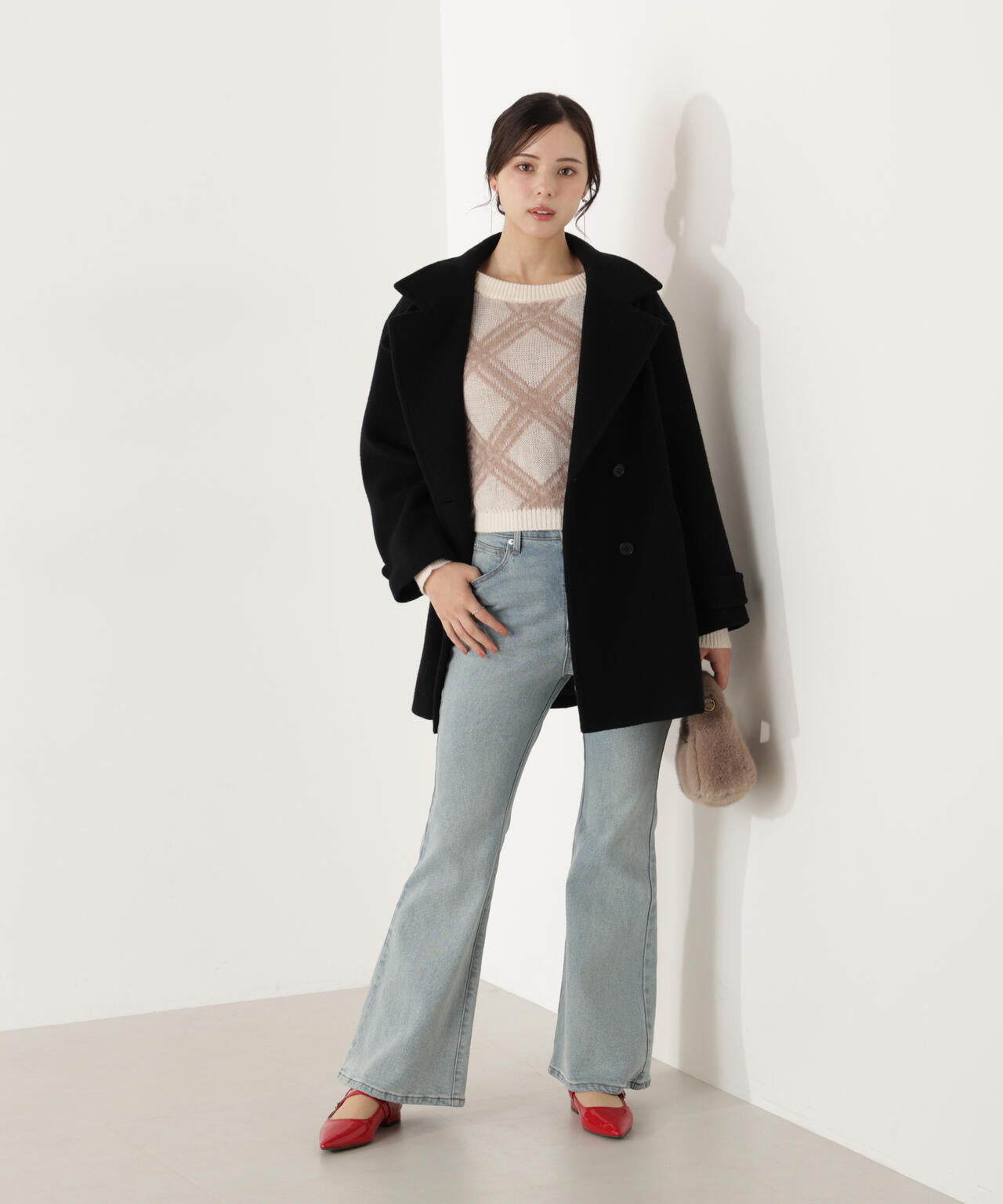 【青島心さん着用】【松川星さん着用】フレアデニムパンツ