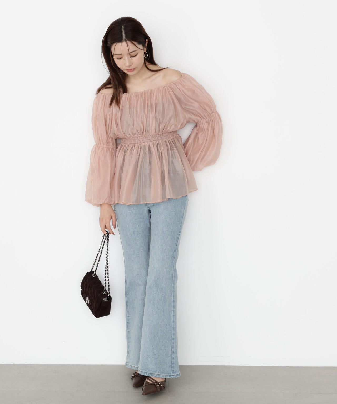 【青島心さん着用】【松川星さん着用】フレアデニムパンツ