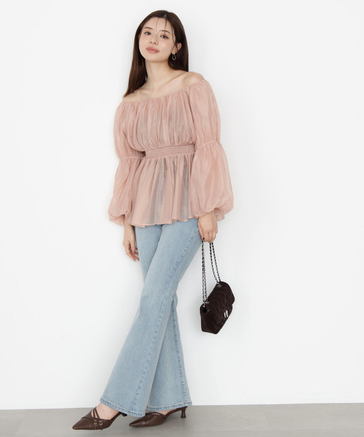 【青島心さん着用】【松川星さん着用】フレアデニムパンツ