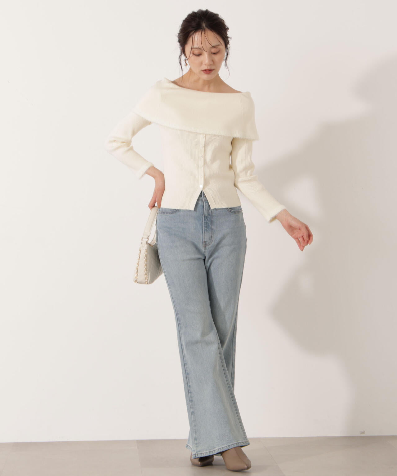 【青島心さん着用】【松川星さん着用】フレアデニムパンツ
