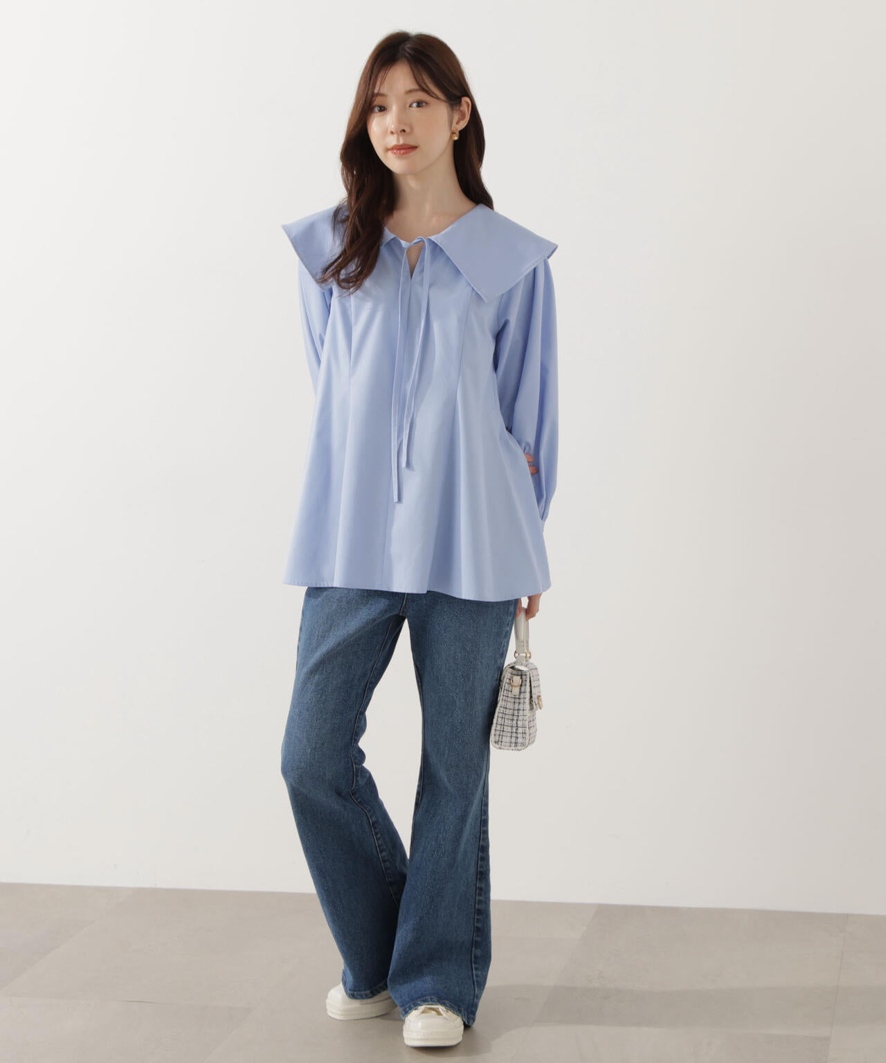 【青島心さん着用】【松川星さん着用】フレアデニムパンツ