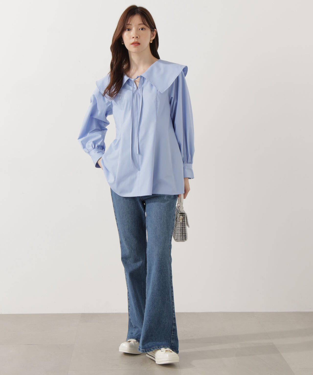 【青島心さん着用】【松川星さん着用】フレアデニムパンツ