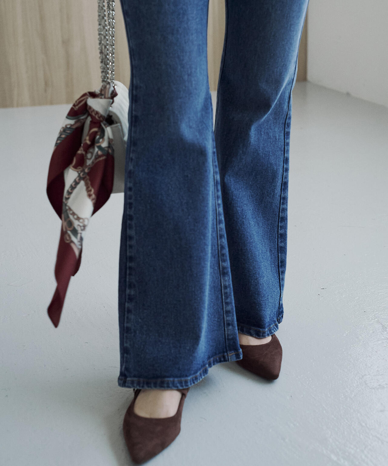 【青島心さん着用】【松川星さん着用】フレアデニムパンツ