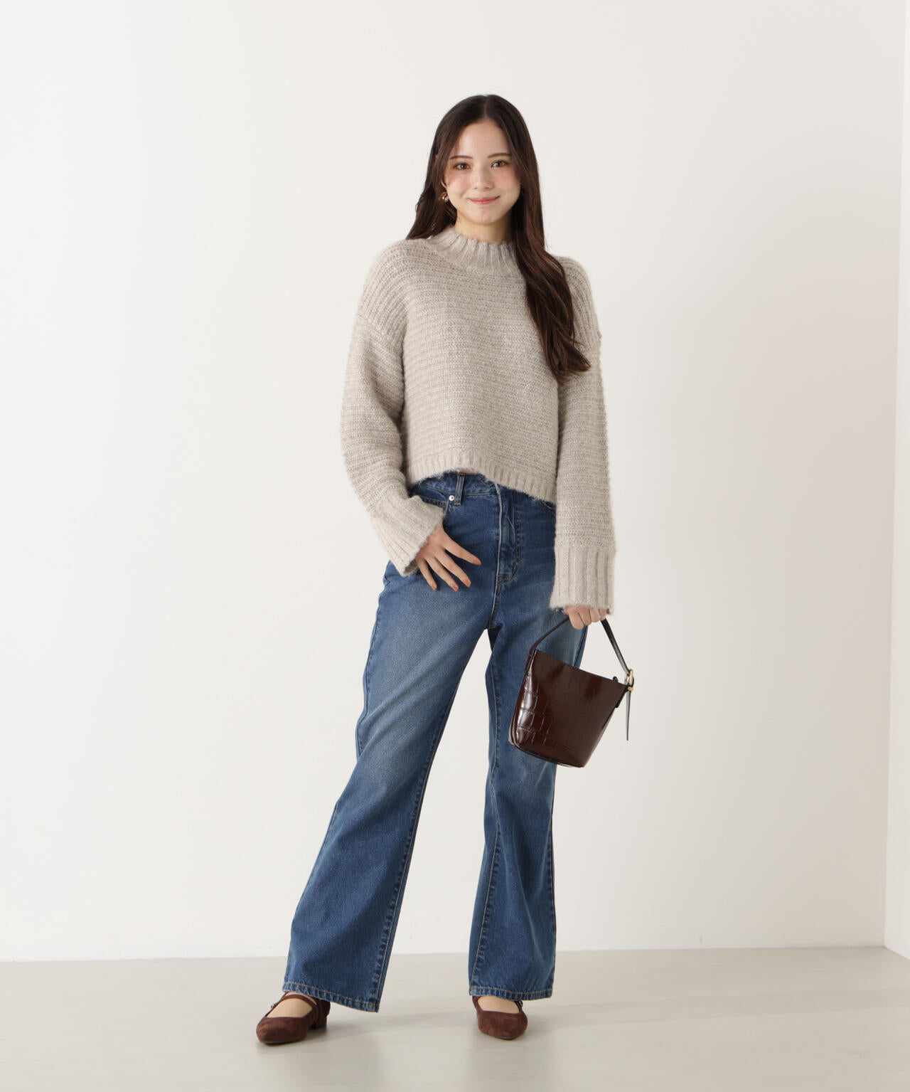 ブーツカットデニムパンツ