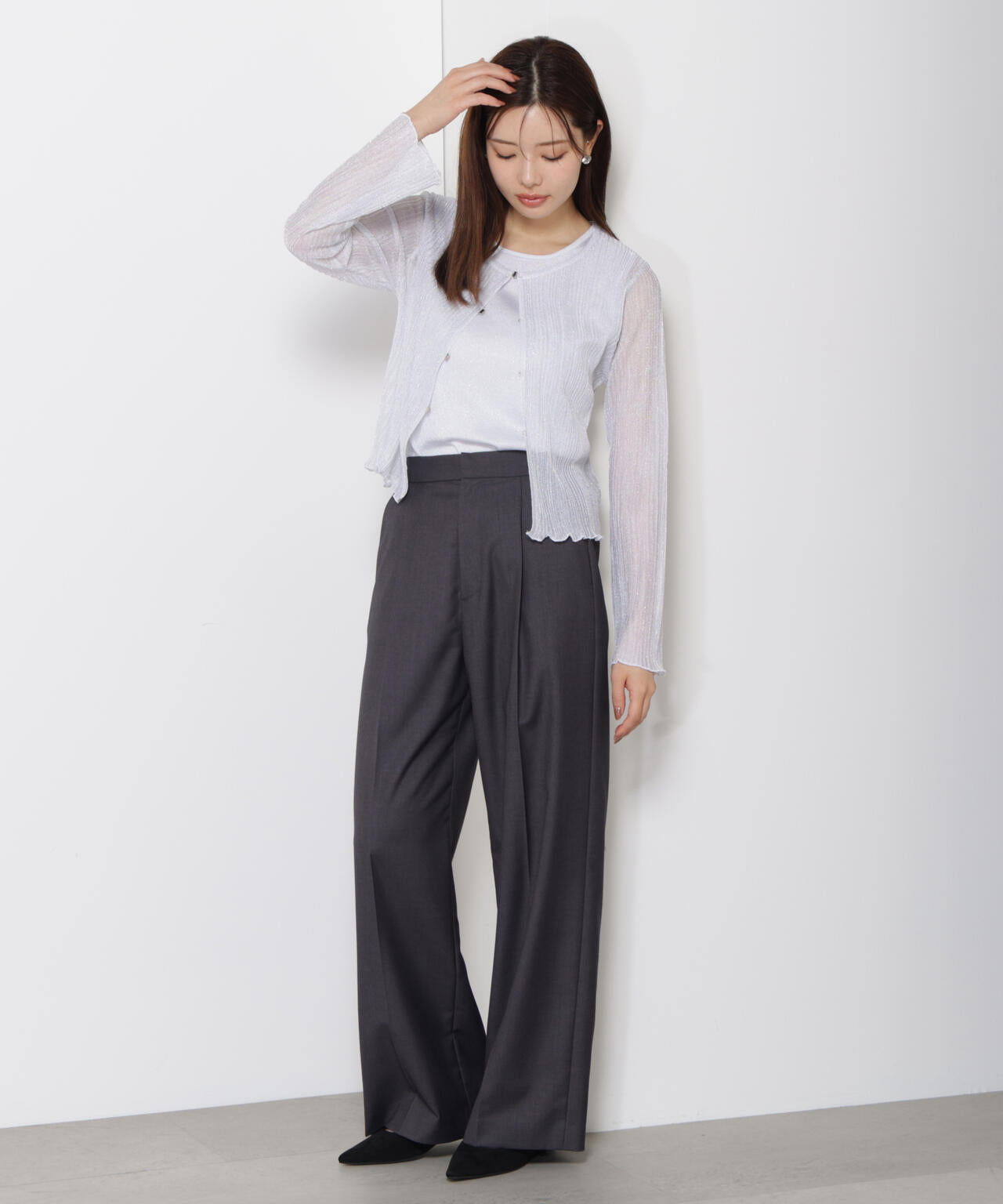 <ウォッシャブル>イージーワイドパンツ