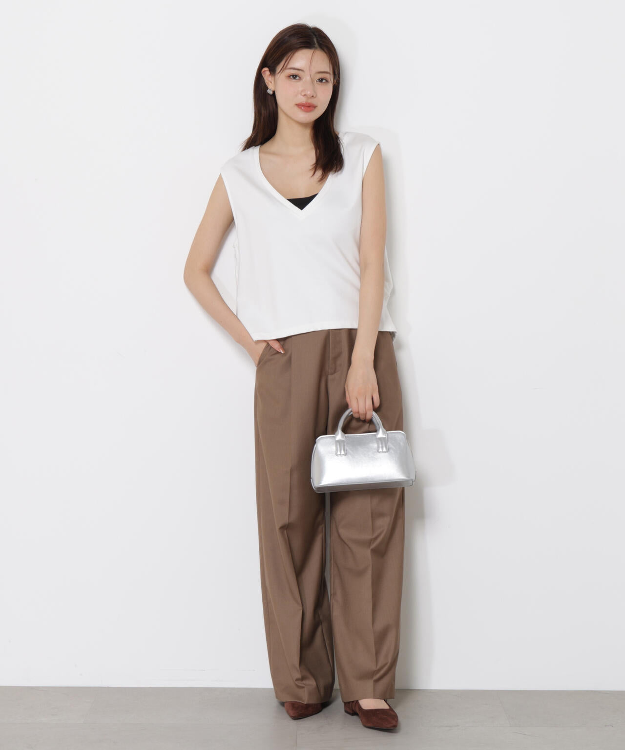 <ウォッシャブル>イージーワイドパンツ