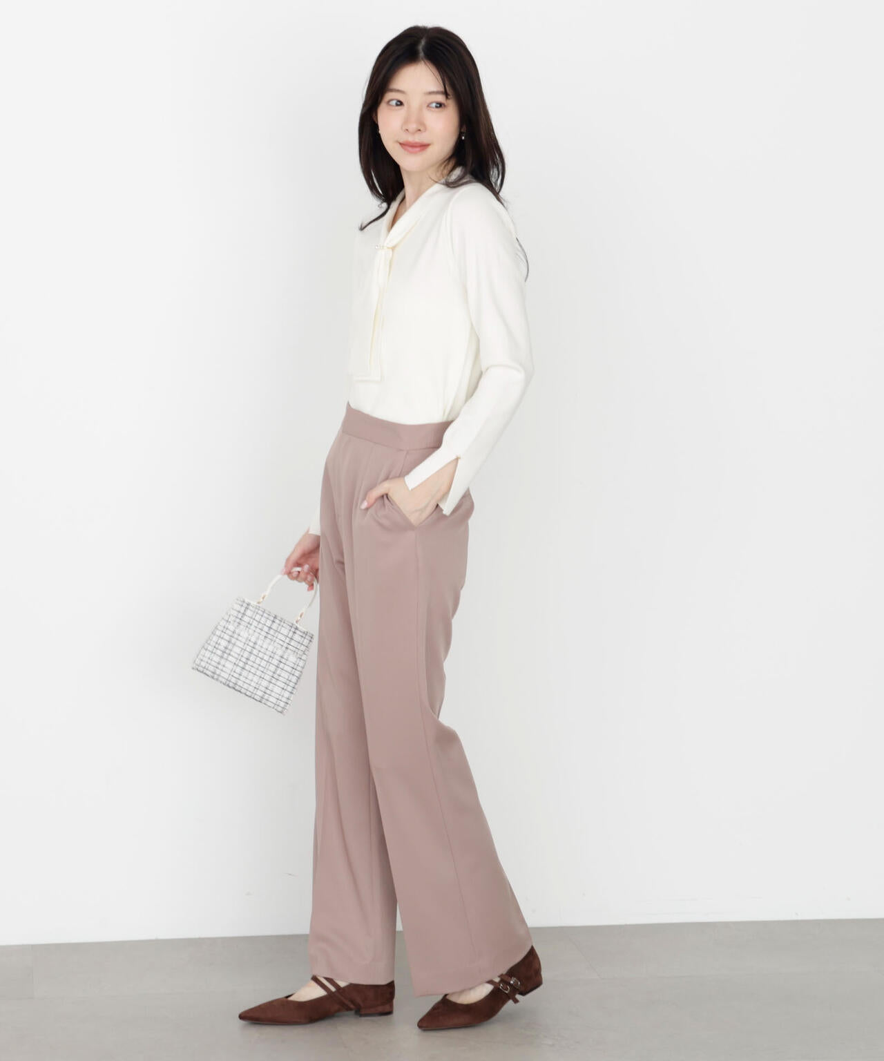 【松川星さん着用】美ラインフレアパンツ