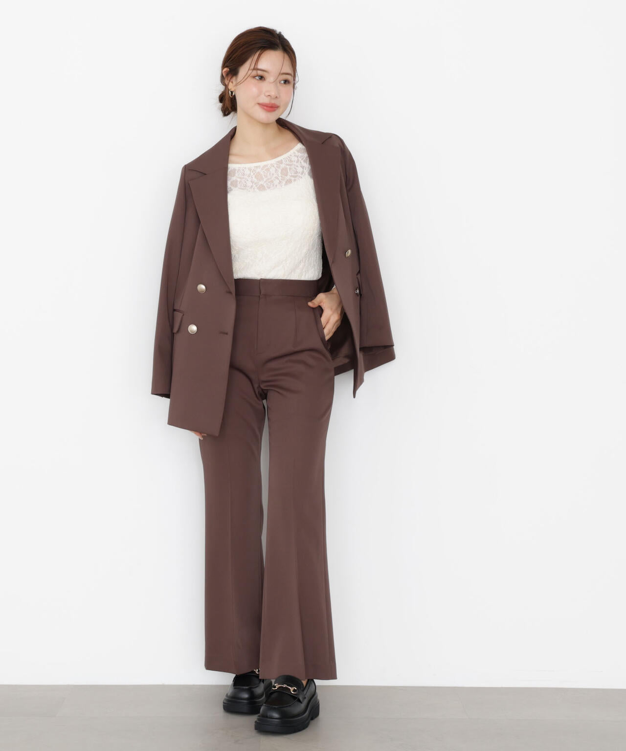 【松川星さん着用】美ラインフレアパンツ