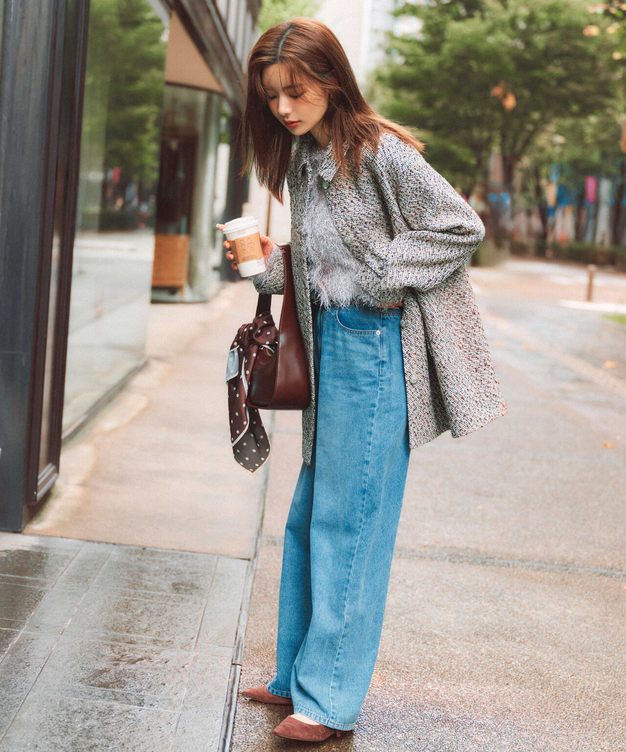 【加藤栞さん着用】バギーデニムパンツ