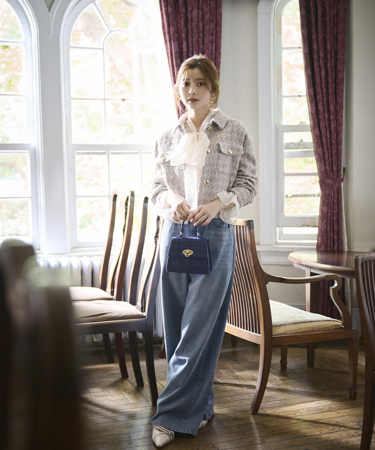 【加藤栞さん着用】バギーデニムパンツ