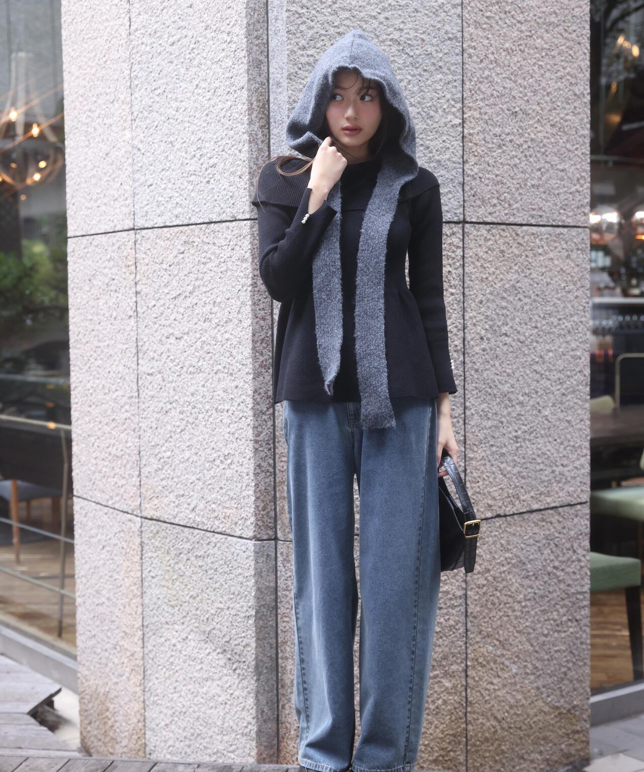 【加藤栞さん着用】バギーデニムパンツ