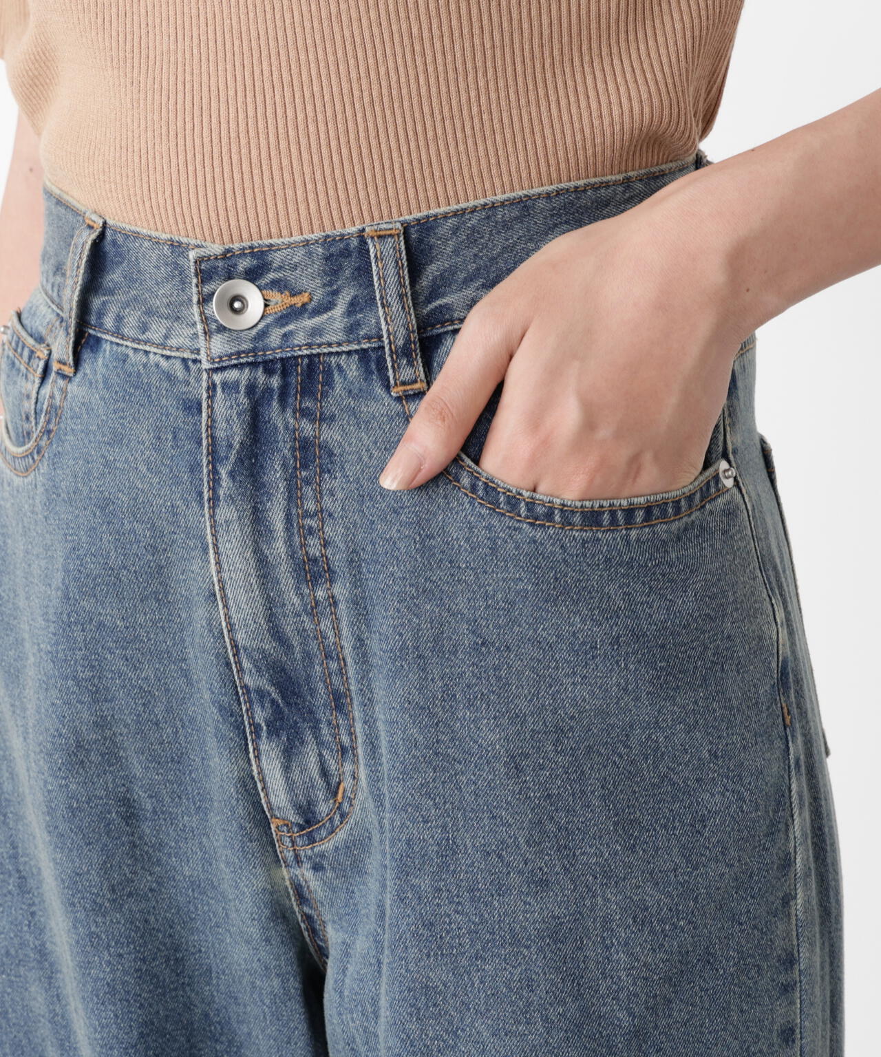 【加藤栞さん着用】バギーデニムパンツ