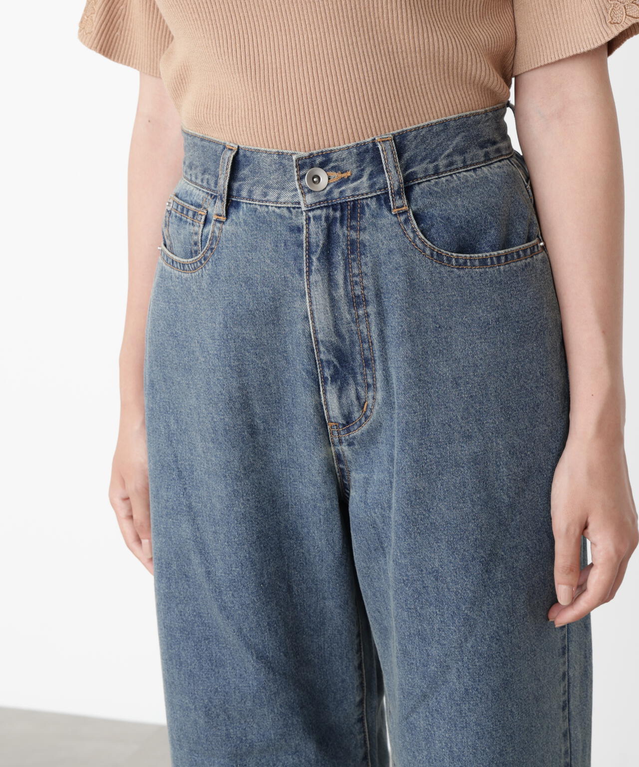 【加藤栞さん着用】バギーデニムパンツ