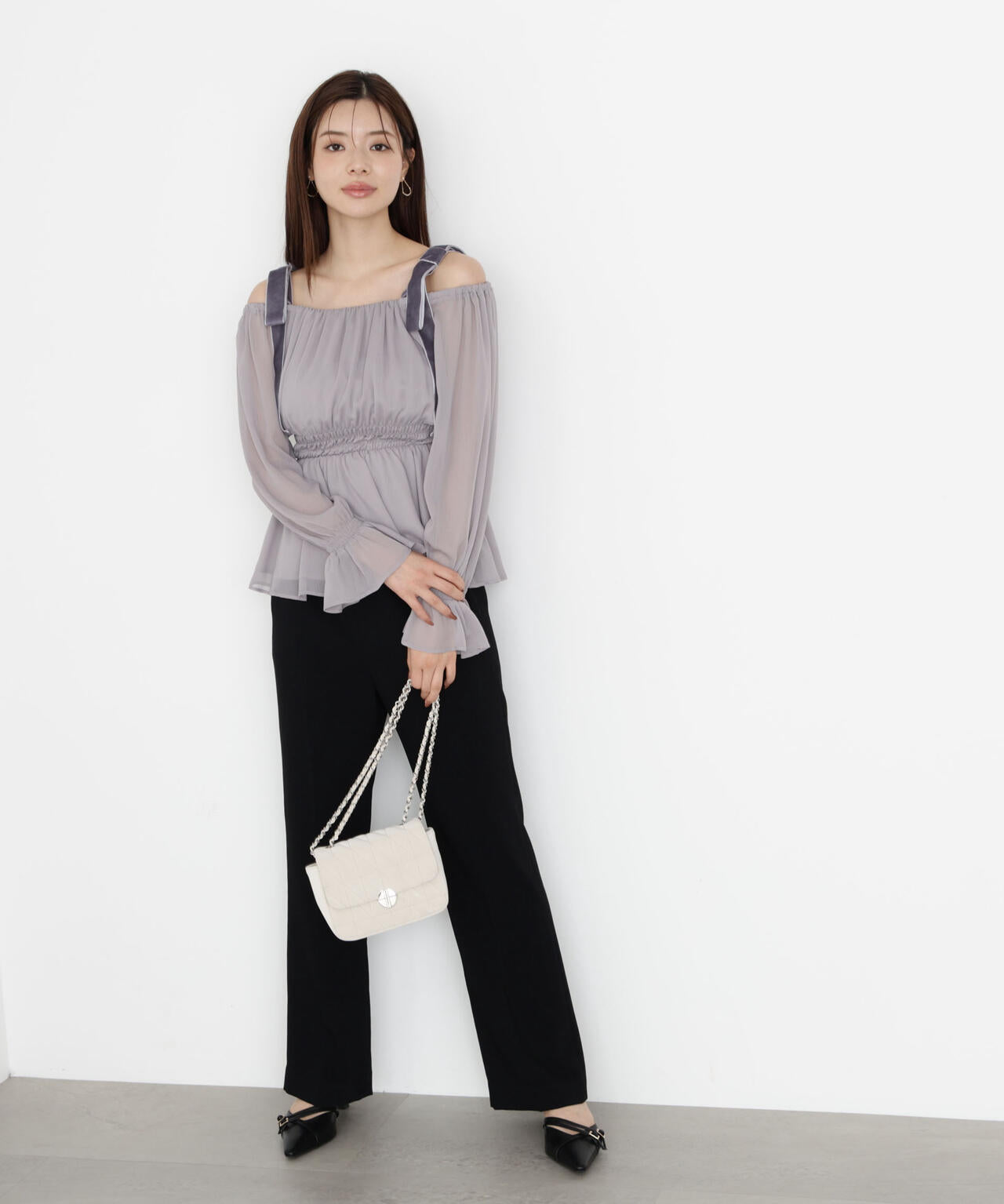 【松川星さん着用】<ウォッシャブル>美脚パンツ