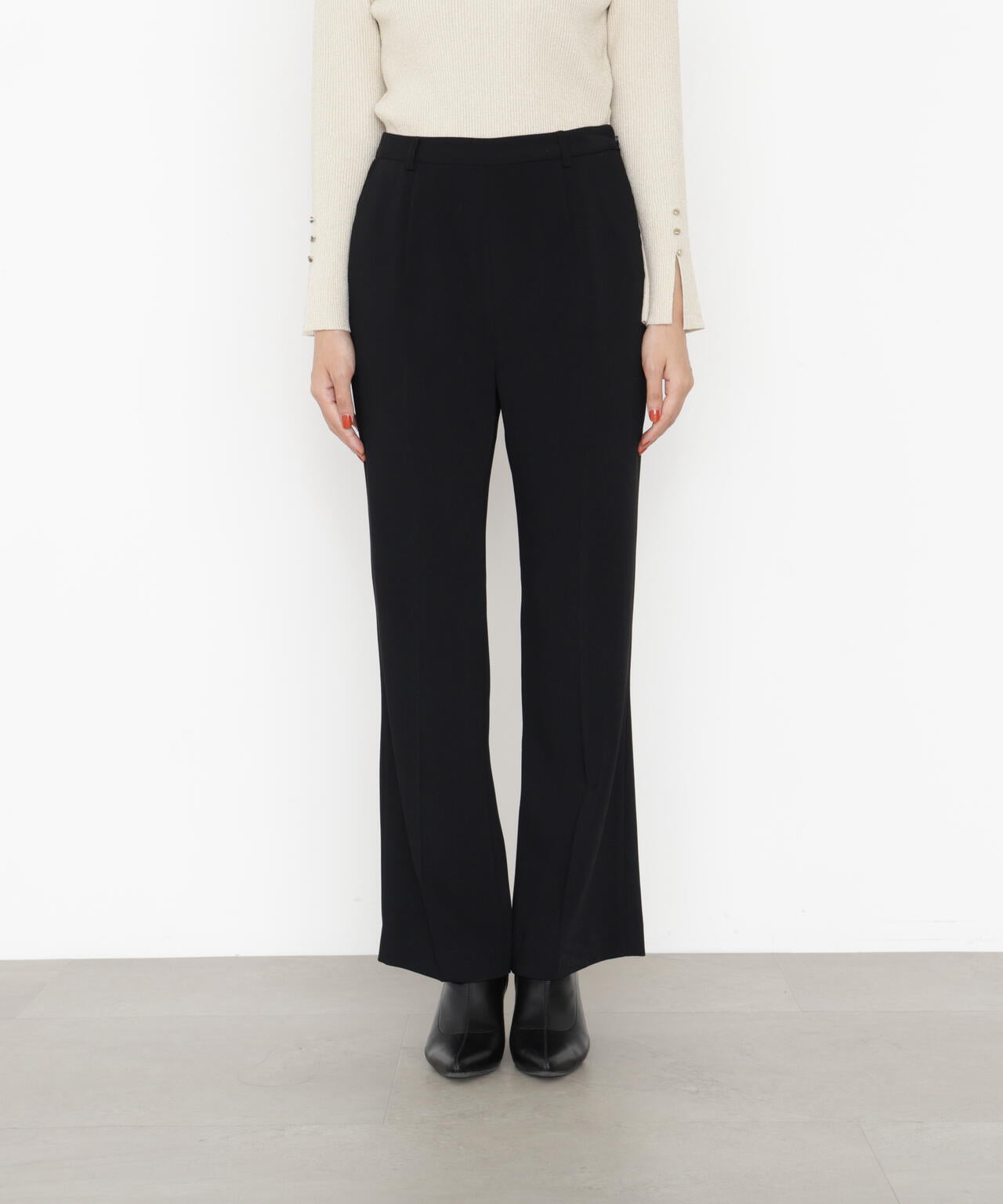 【松川星さん着用】<ウォッシャブル>美脚パンツ