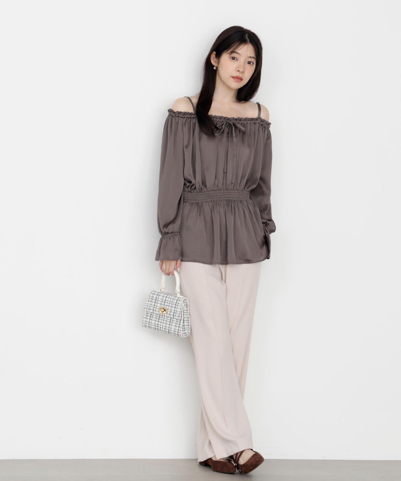 【松川星さん着用】<ウォッシャブル>美脚パンツ