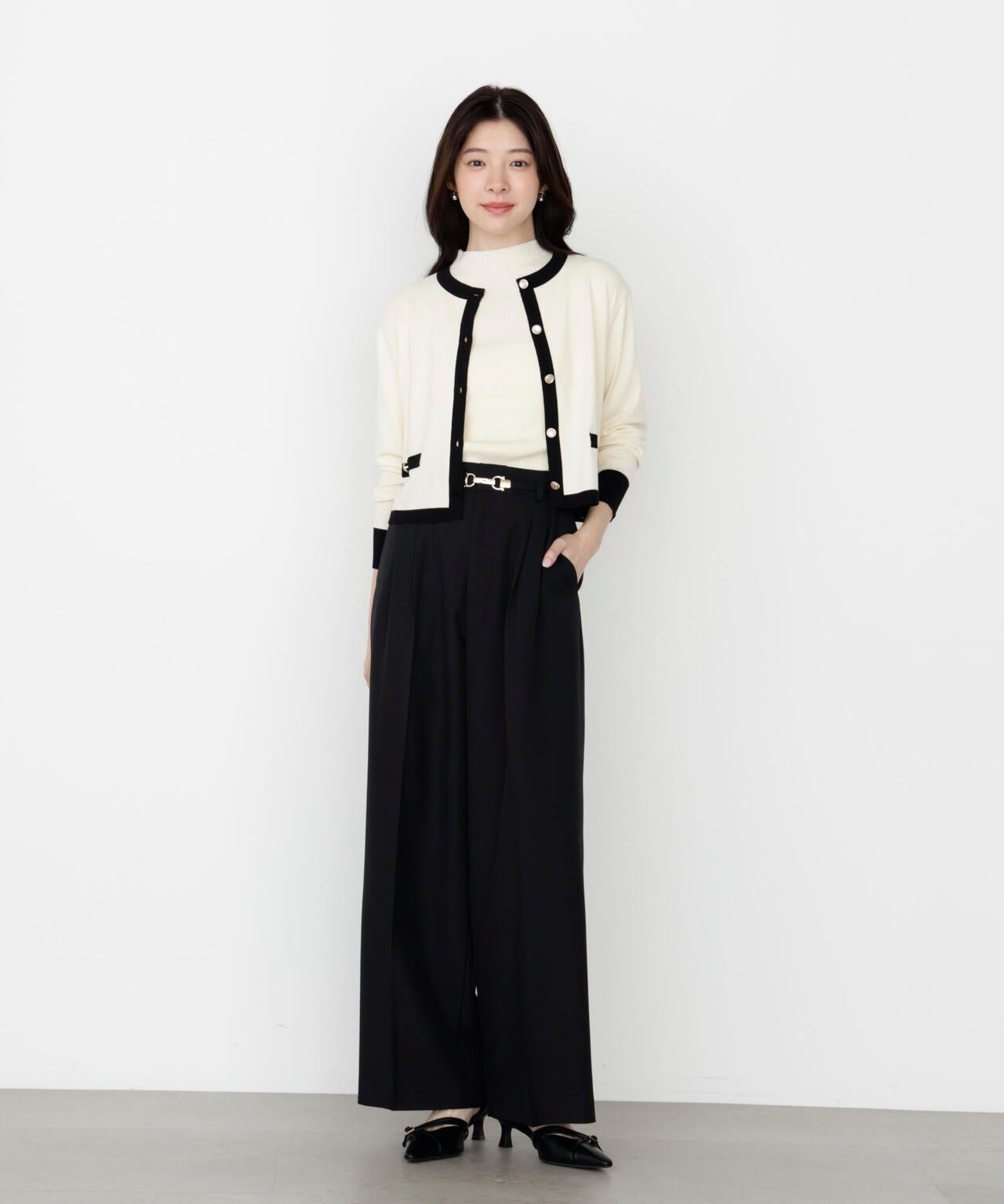 【松川星さん着用】ハイウエストワイドパンツ