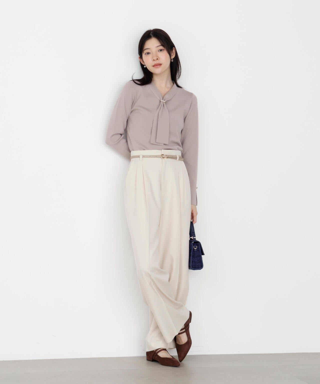 【松川星さん着用】ハイウエストワイドパンツ