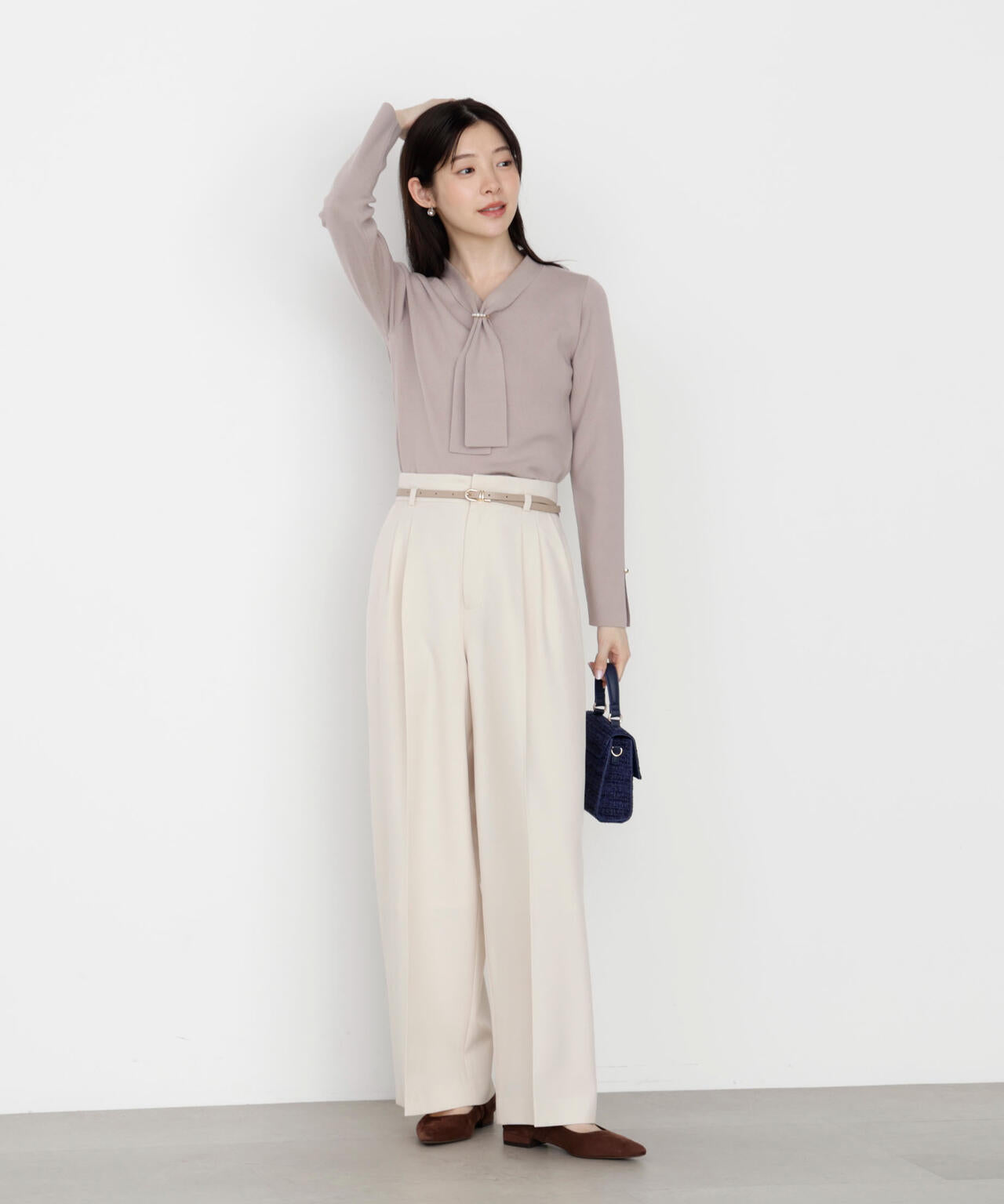 【松川星さん着用】ハイウエストワイドパンツ