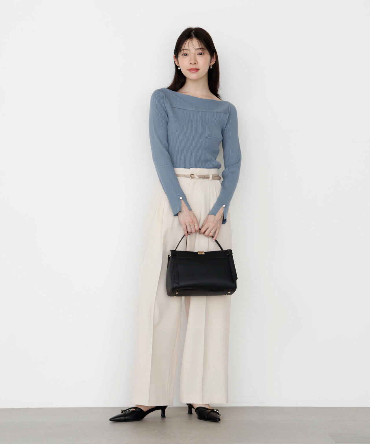 【松川星さん着用】ハイウエストワイドパンツ