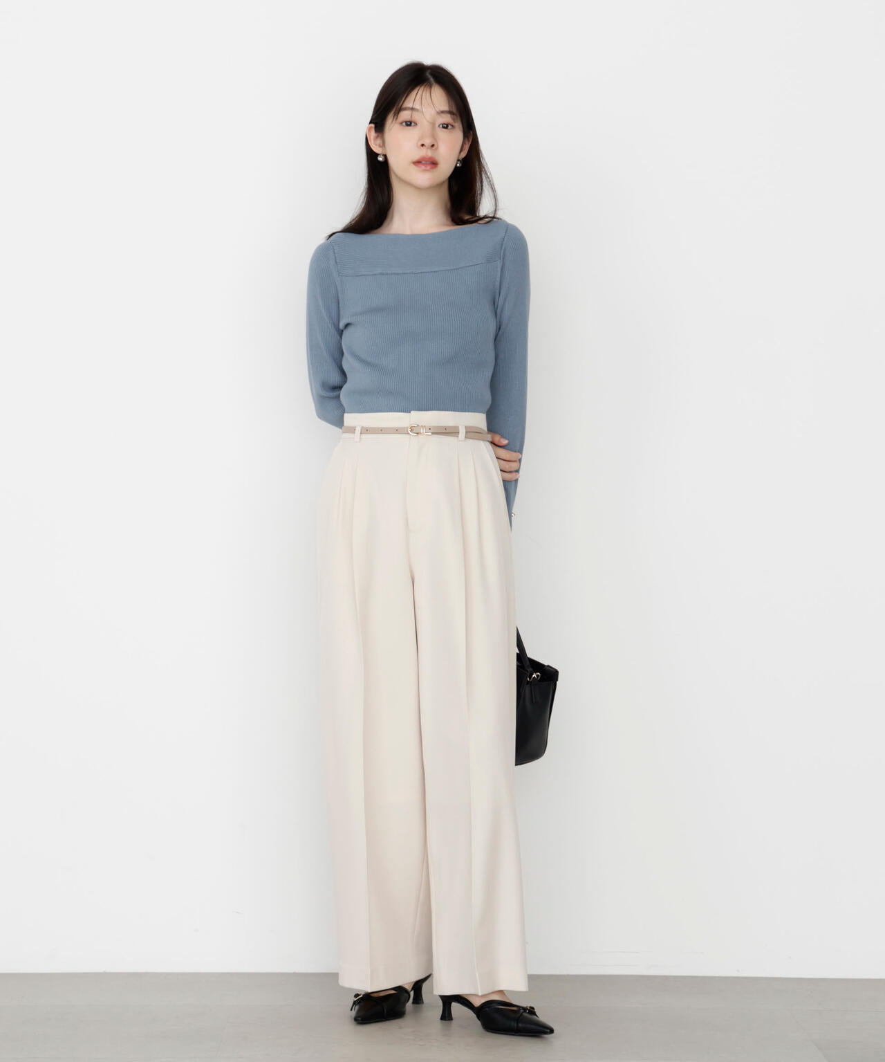 【松川星さん着用】ハイウエストワイドパンツ