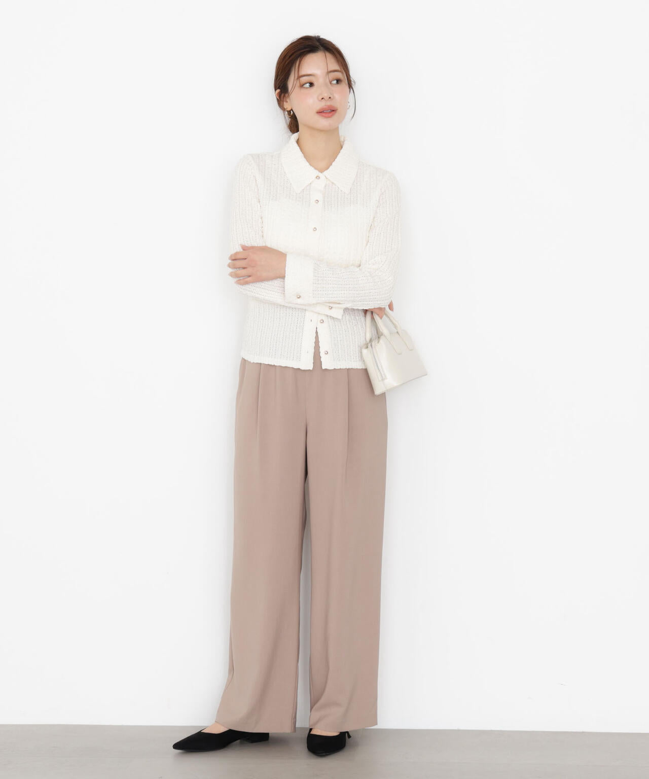 <ウォッシャブル>ウエストゴムワイドパンツ【official site・一部店舗限定】