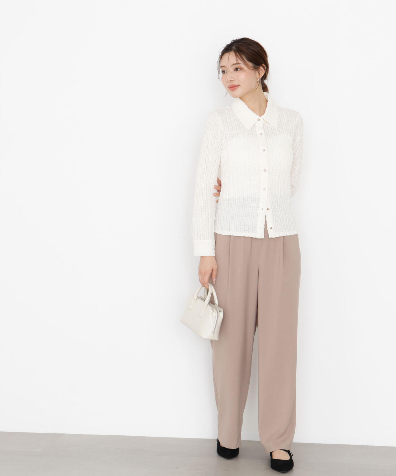 <ウォッシャブル>ウエストゴムワイドパンツ【official site・一部店舗限定】