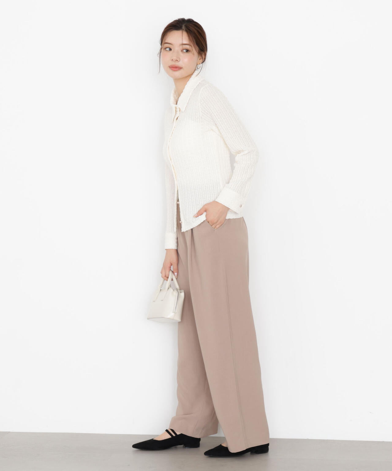 <ウォッシャブル>ウエストゴムワイドパンツ【official site・一部店舗限定】