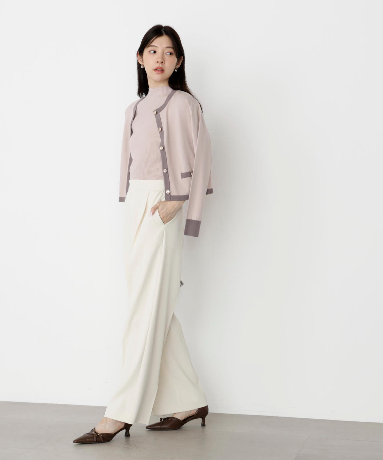 <ウォッシャブル>シーズンレスタックパンツ