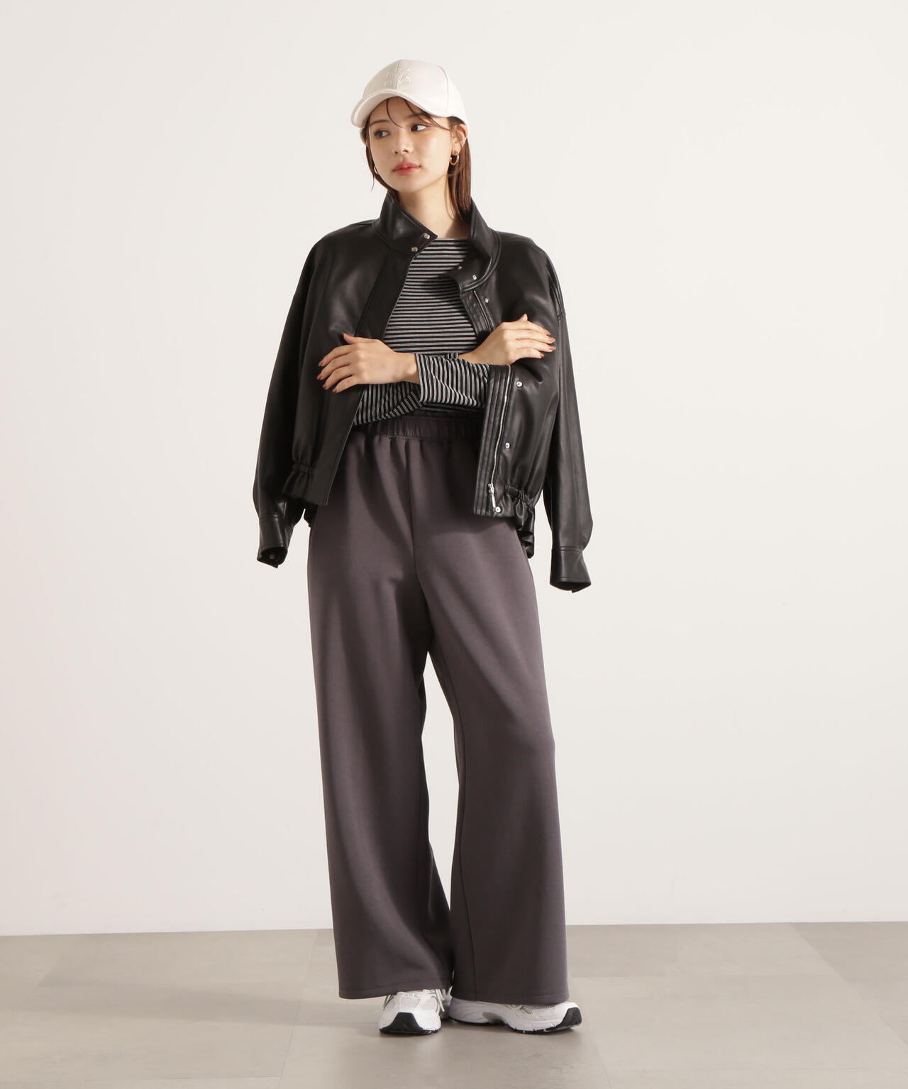 【松川星さん着用】<ウォッシャブル>スエットイージーパンツ