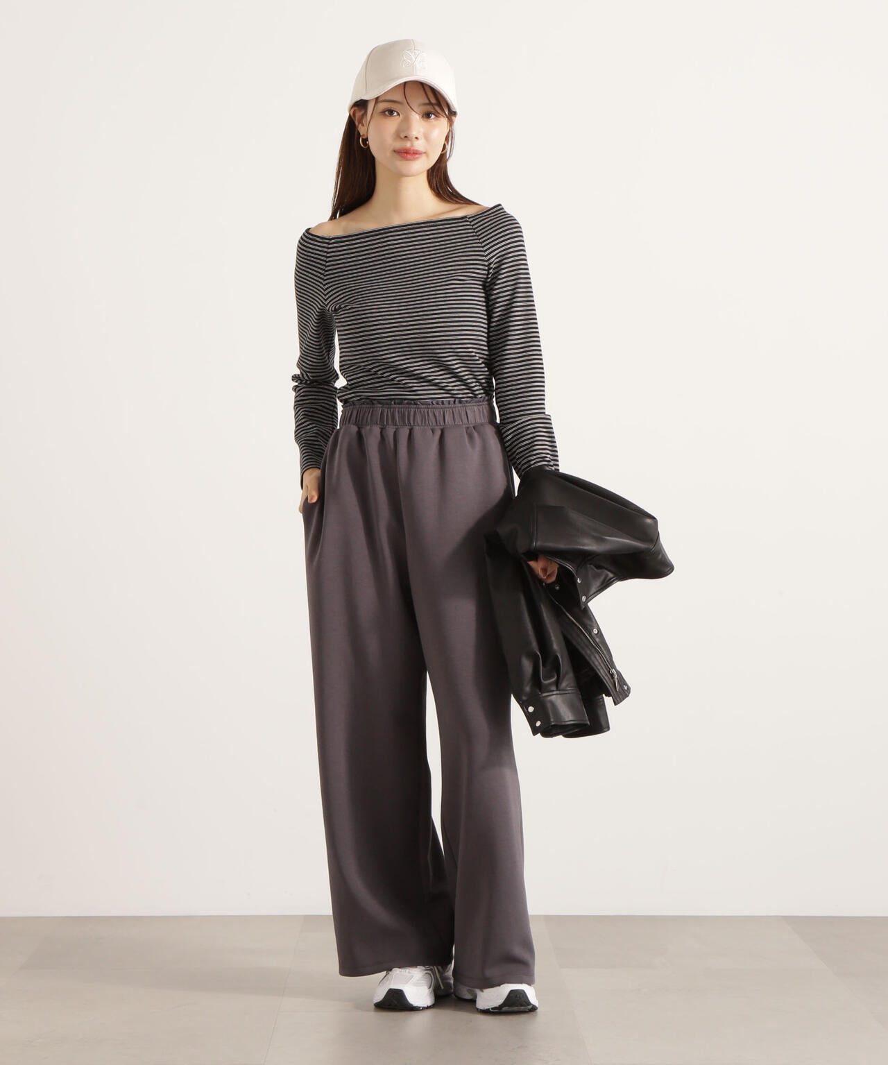 【松川星さん着用】<ウォッシャブル>スエットイージーパンツ