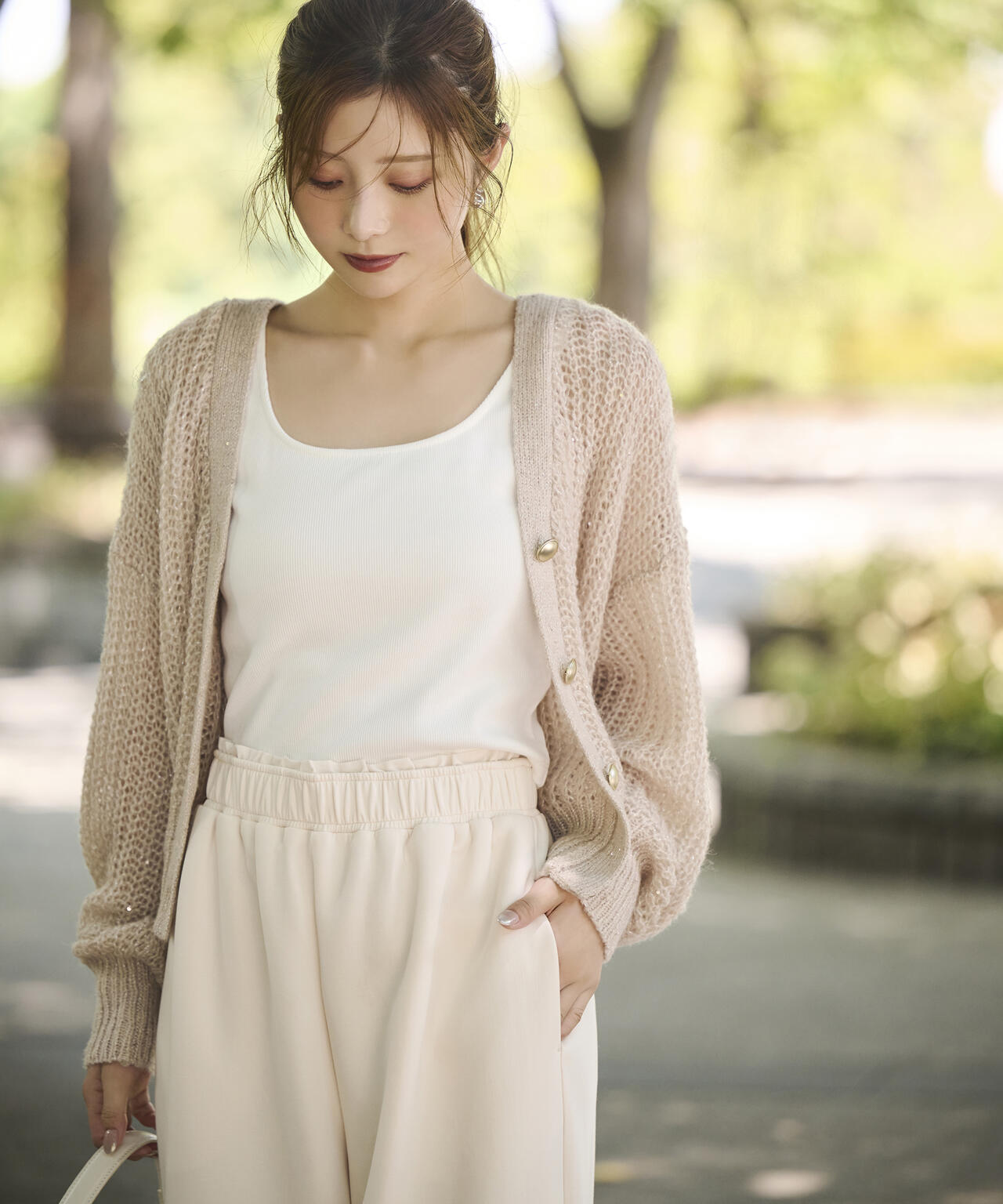 【松川星さん着用】<ウォッシャブル>スエットイージーパンツ