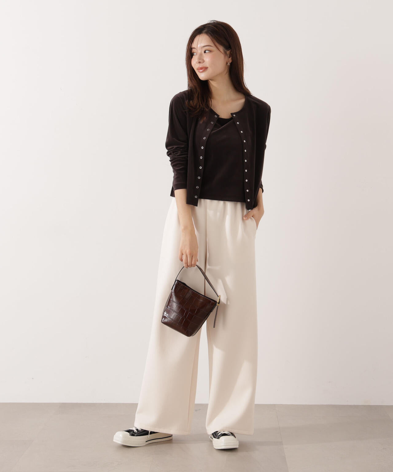 【松川星さん着用】<ウォッシャブル>スエットイージーパンツ