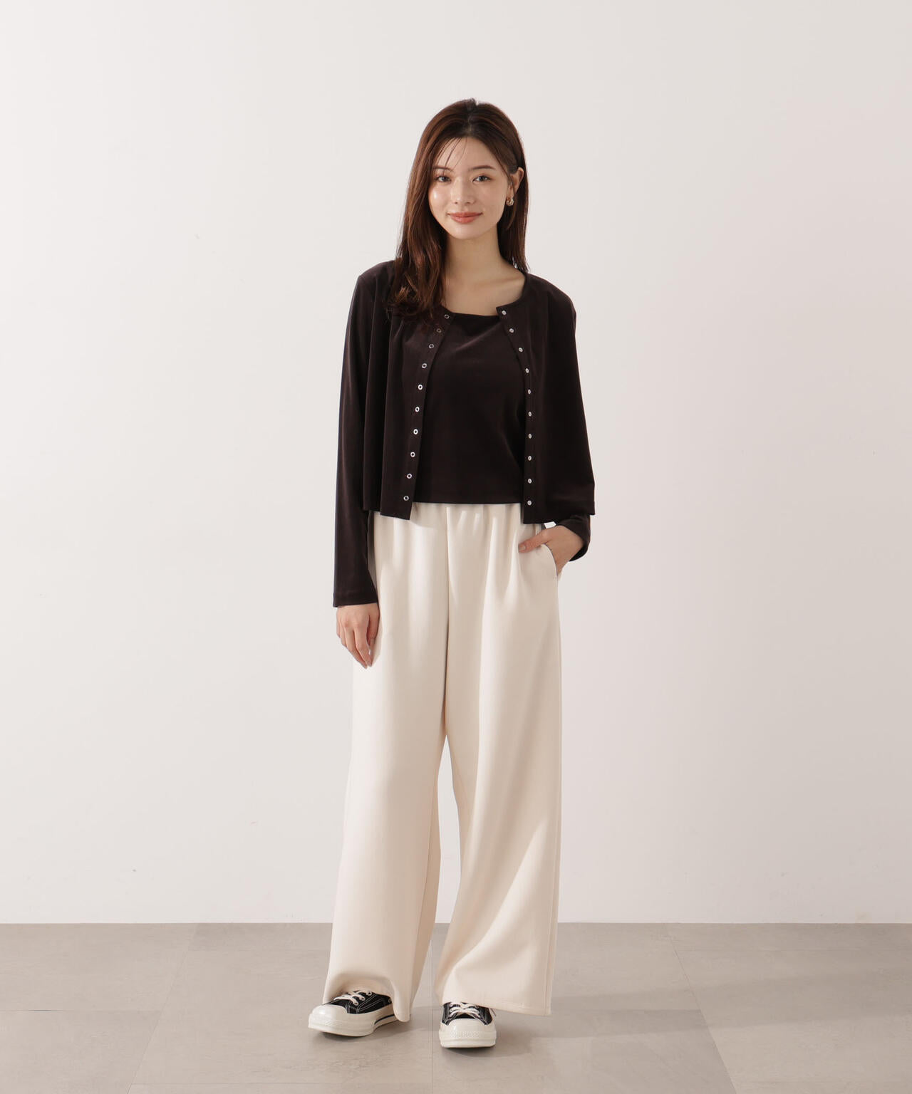 【松川星さん着用】<ウォッシャブル>スエットイージーパンツ