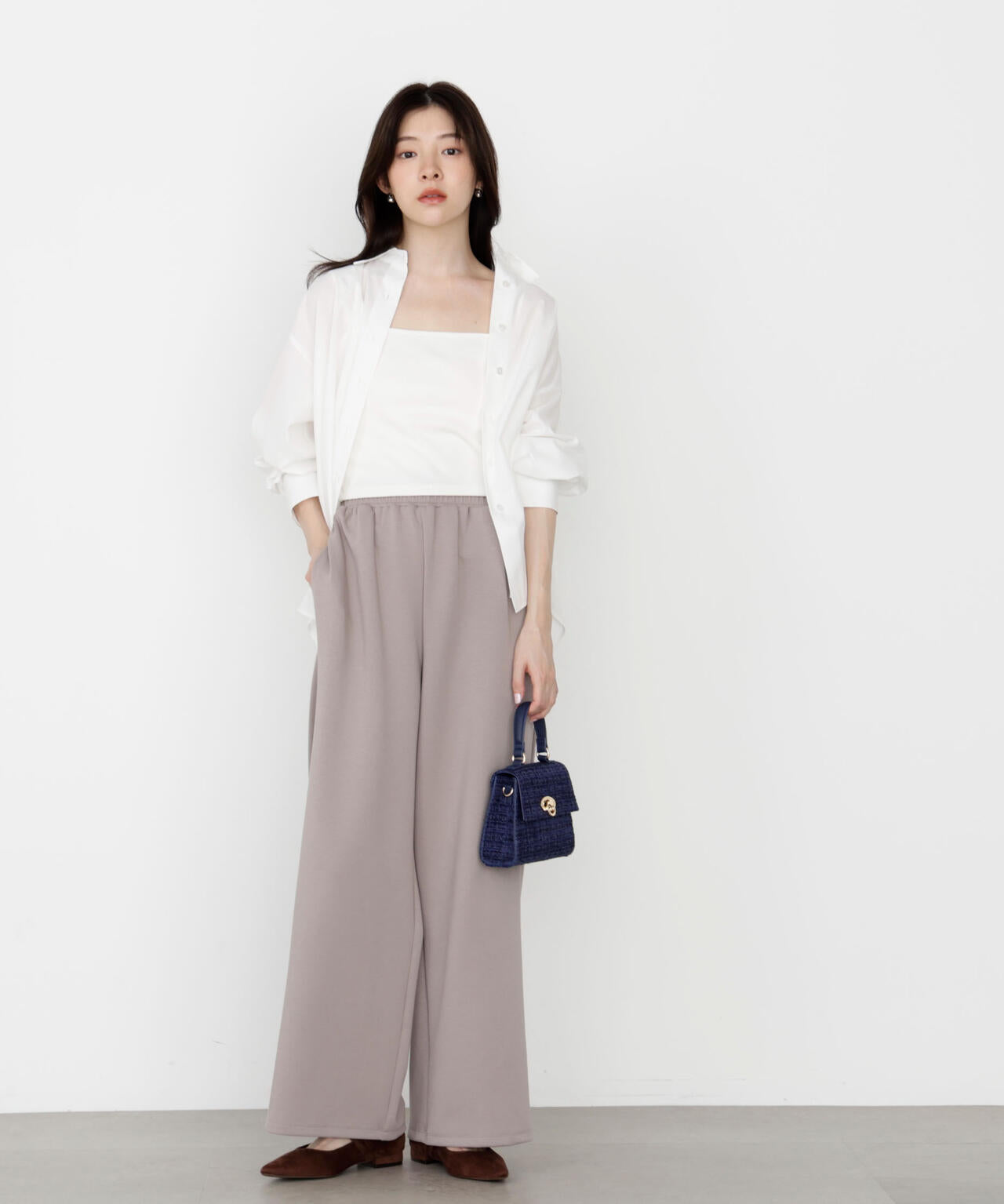 【松川星さん着用】<ウォッシャブル>スエットイージーパンツ