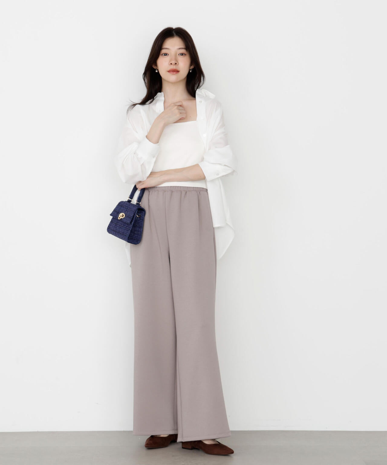 【松川星さん着用】<ウォッシャブル>スエットイージーパンツ