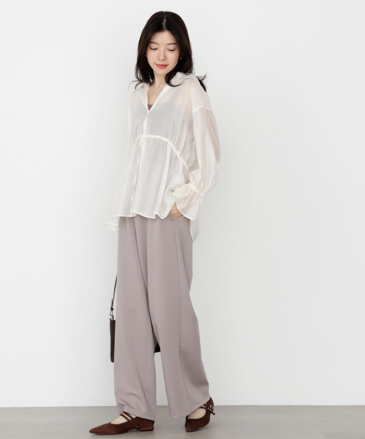 【松川星さん着用】<ウォッシャブル>スエットイージーパンツ